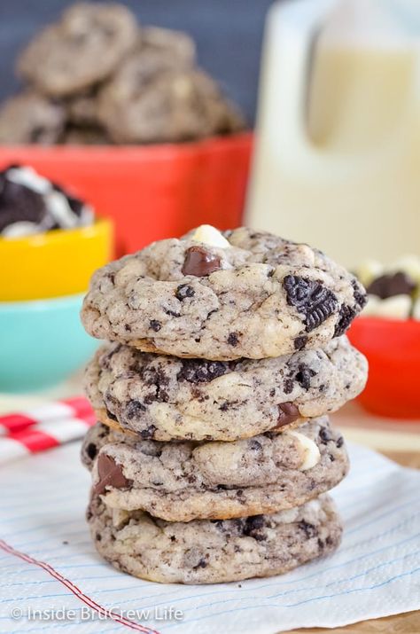 Cookies And Cream Cookies, Weight Watcher Desserts, Resepi Biskut, Cream Cookies, Cookies N Cream Cookies, Oreo Dessert, Munnar, Good Eat, Think Food