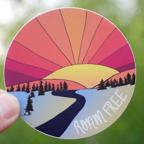 💎 Roam Free Sticker 💎$ 4.00 👉 https://bit.ly/49Yzsqd LINK IN BIO Cd Art, Motivational Sticker, Dog Logo, Free Stickers, New Tattoos, Painted Rocks, Laminate, Link In Bio, Vinyl Sticker