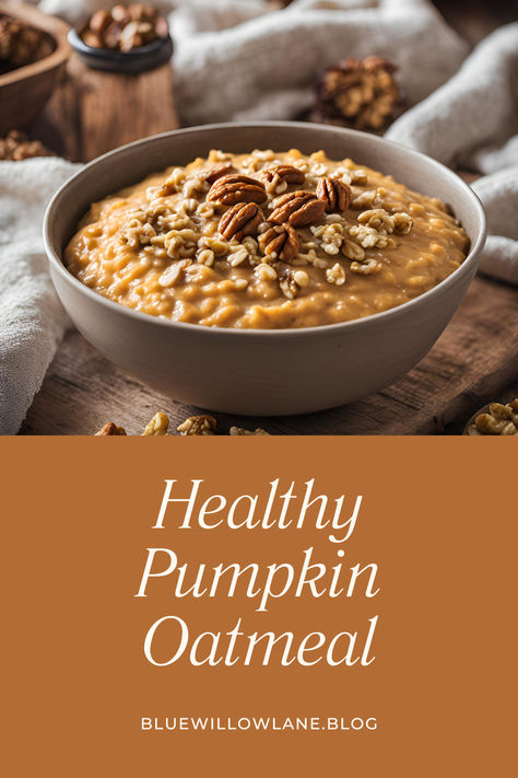 Warm up your mornings with this delicious and nutritious pumpkin oatmeal! Made with rolled oats, creamy pumpkin puree, and a sprinkle of spices, this easy recipe is perfect for busy fall mornings.  Embrace the flavors of autumn and start your day right with this cozy breakfast! 
#fallrecipe #fallfood #fallbreakfast #pumpkinfood #pumpkinoatmeal Overnight Pumpkin Oatmeal, Oatmeal For Diabetics, Cozy Fall Morning, Pumpkin Spice Oatmeal, Old Fashioned Oatmeal, Cozy Breakfast, Fall Morning, Oatmeal Recipe, Pumpkin Oatmeal