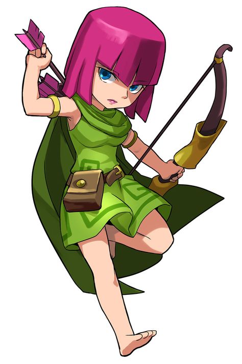 [Puzzle & Dragons] Archer Clash Royale Anime, Clash Royale Drawings, Clas Of Clan, Archer Queen, Clash Royale Wallpaper, Amazons Women Warriors, Clash Of Clans Game, Archer Characters, Manga Animation