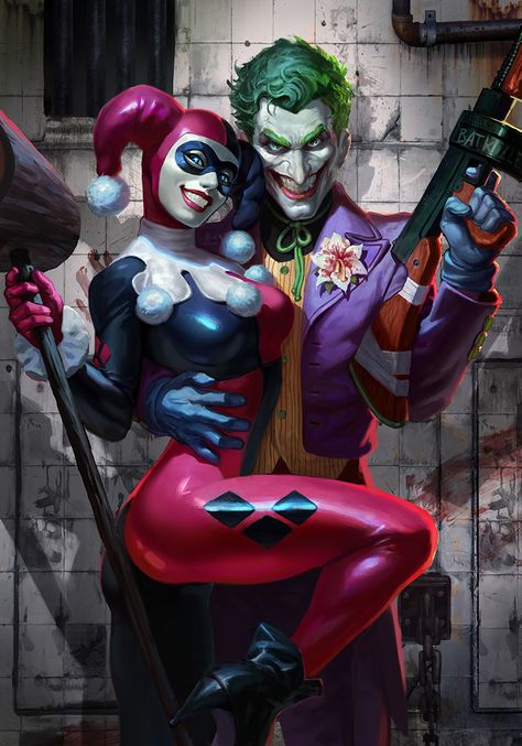 Alex Pascenko Stanley Lau, Harley Quinzel, Joker Y Harley Quinn, Joker Harley, Joker Images, Harley Quinn Drawing, Joker Artwork, Harley Quinn Artwork, Joker Batman