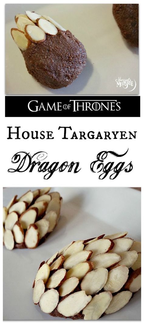 Game of Thrones Premiere Party Recipe: House Targaryen Dragon Eggs (aka Fudgy Chocolate Truffles) Game Of Thrones Food, Game Of Thrones House Targaryen, Game Of Thrones Premiere, Game Of Thrones Theme, Game Of Thrones Party, Dragon Eggs, Gra O Tron, House Targaryen, Snacks Für Party