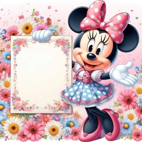 Minnie Mouse Frame, Minnie Mouse Template, Fiesta Mickey Mouse, Minnie Mouse Birthday Decorations, Minnie Mouse Images, Minnie Mouse Pictures, 2 Birthday Cake, Paper Doll House, Minnie Birthday