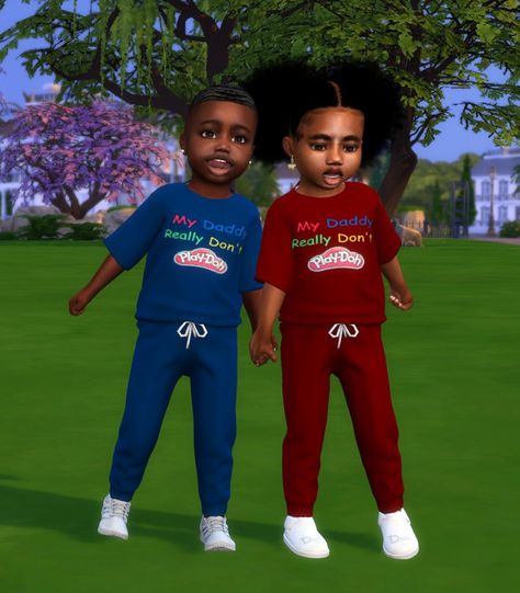 Toddler Hair Sims 4, Toddler Cc Sims 4, Sims 4 Toddler Clothes, Sims Baby, Sims 4 Family, Sims 4 Cc Kids Clothing, Sweat Suits, Free Sims 4, My Sims