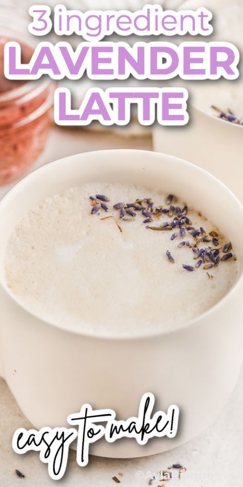 A lavender latte is a delightful fusion of bold espresso, creamy milk, and the calming essence of lavender, creating a dreamy coffee moment that's as delightful to taste as it is to share. Perfect for coffee lovers and those seeking a touch of floral elegance in their cup. via @aylarianne Lavender Oatmilk Latte, Breakfast Buffet Recipes, Honey Lavender Latte, Cappuccino Recipes, Simple Syrup Drinks, Lavender Latte Recipe, Buffet Recipes, Lavender Drink, Homemade Latte