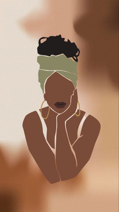 Black Woman Art Wallpaper, Black Women Aesthetics, Black Woman Art Wallpaper Iphone, Black Women Abstract Art, Wallpaper For Women Iphone, Black Women Art Inspiration, Locs Art Artworks Black Women, Melanin Asthetic Picture, Woman Pictures Art