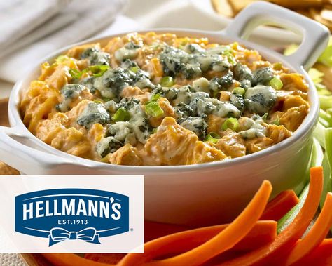 Hellman's Disappearing Buffalo Chicken Dip - Taste of the NFL - February 10, 2024 Hellmans Chicken, Chicken Cheese Dip, Target Recipes, Buffalo Dip, Target Food, Chicken Dip Recipe, Buffalo Chicken Dip Recipe, Blue Cheese Dip, Tailgating Recipes