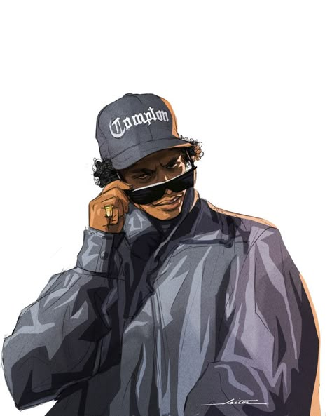 Hip Hop Images, San Andreas Gta, Photoshop Instagram, Tupac Art, History Of Hip Hop, Conceptual Drawing, Hip Hop Artwork, Eazy E, Hip Hop Poster