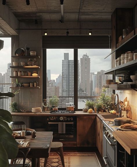 City Kitchen Aesthetic, Female Apartment, New York Kitchen, Types Of Interior Design Styles, Dekorasi Kamar Tidur, Apartment Aesthetic, New York Apartment, Apartment Decor Inspiration, Dream Apartment