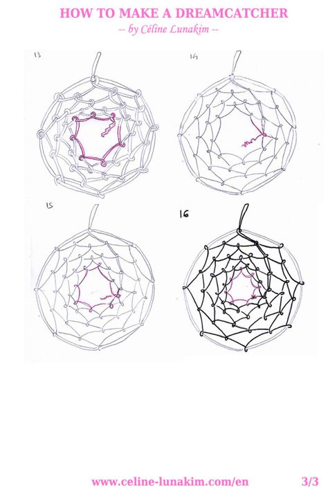 Dreamcatcher DIY tutorial - Handmade dreamcatcher DIY Céline Lunakim Handmade Dreamcatcher Diy, Dreamcatcher Diy Tutorial, Dreamcatcher Diy, Atrapasueños Diy, Diy Dream Catcher Tutorial, Dream Catcher Patterns, Dream Catcher Tutorial, Dream Catcher Decor, Bohemian Dreamcatcher