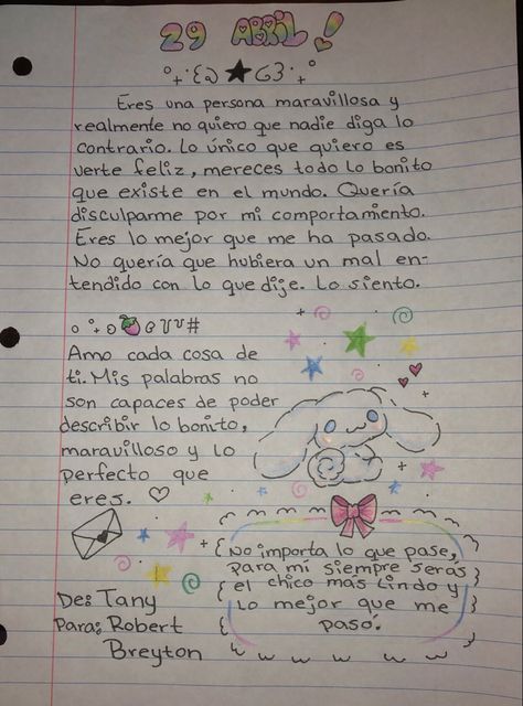 Ideas Para Una Carta, Ideas De Carta, Carta Aesthetic, Cartas Ideas, Ideas Cartas, Cute Boyfriend, Pretty Journals, Cute Letters