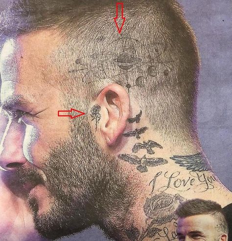 Yes - two new #Tattoos ... on the head and on ear #davidbeckham #beckham #becks #tattoo #inked #rosetattoo #newrosetattoo #rose # . . .… Beckham Neck Tattoo, Tattoo Beckham, David Beckham Tattoos, Chris Garver, Side Neck Tattoo, Neck Tattoo For Guys, Nordic Tattoo, Eagle Tattoos, Side Tattoos