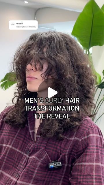 Dusty Schlabach on Instagram: "MEN’S CURLY HAIR TRANSFORMATION | the reveal | SUBSCRIBE TO SEE WHAT WE USED+HOW WE USED IT | styled by @melissacutsyou | content+managed by @bellzo0 | CURLY HAIR TRANSFORMATION | up next: curly hair transformation | click the link in my bio to get started on my favorite products |   | CLICK THE LINK IN MY BIO OR GO TO CURLVISION.COM TO LEARN THE, BASICS OF WHAT NOT TO NOT LET YOUR HAIRSTYLIST DO TO YOUR CURLY HAIR 👩‍🦱 🧑‍🦱➿ #hairvideos #curlytips #curlytipsandtricks #naturalhair #curlytiktok #drycuttingspecialist #curlspecialist #curlyhairtutorial #curlyhairproducts  Long to short hair transformation | wavy hair transformation | curly hair transformation | natural hair | healthy hair transformation  | long hair transformation | hair consultation I #mensha Long Curly Hair Men Haircut Mullet, Curly Haircut Transformation, Long Haircut Men Curly, Medium Length Hair Styles Men Curly, Long Haircut For Men Wavy, Mens Long Hair Curly, Mens Long Hair Styles Wavy Guys, Growing Out Curly Hair Men, Curly Hair Routine For Men