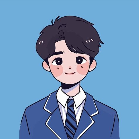 A male student wearing a school uniform | Premium Vector #Freepik #vector #student #classes #high-school-student #male-student Student Sketch, Uniform Drawing, Student Character, School Uniform Design, Graduation Drawing, Student Profile, Anime Student, Student Clipart, Aesthetic Highlight Covers Instagram Pink