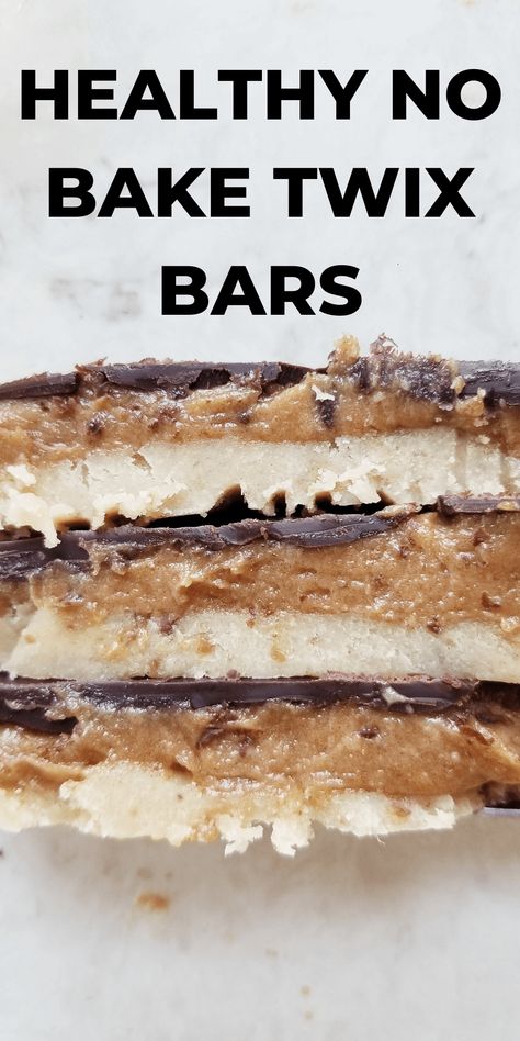 No Bake Twix Bars, Healthy No Bake Bars, Twix Bars Recipe, Healthy Twix Bars, Homemade Twix Bars Recipe, Desserts With Dates, Twix Recipe, Dates Peanut Butter, Apartment Meals