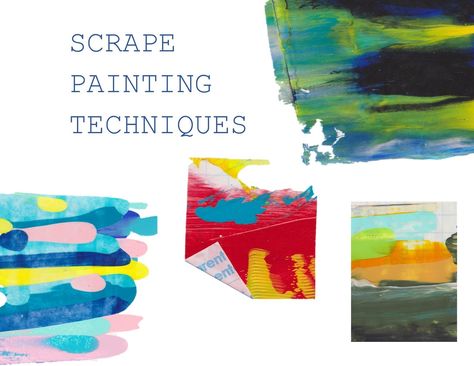 This class covers simple scrape painting techniques for smearing acrylic paint with materials like palette knives and plastic scrapers. This class allows you to... Scraped Paint Art, Paint Scraping Art, Acrylic Scrape Painting, Adult Art Class Ideas, Scraper Painting, Squeegee Art, Scrape Art, Paint Scraping, Scrape Painting