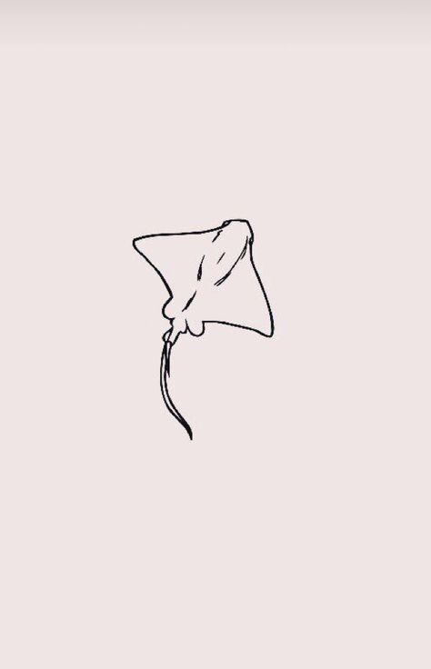 Drawings Of Stingrays, Stingray Silhouette, Stingray Drawing, Cute Stingray, Cute Easy Doodles, Easy Doodles, Stingray, Cute Tattoos, Tattoos And Piercings