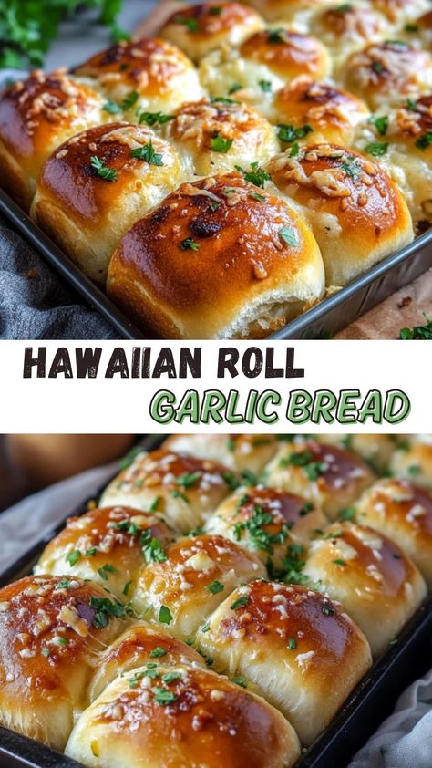 Hawaiian Roll Garlic Bread Buttered Hawaiian Rolls, Hawaiian Rolls Thanksgiving, Hawaiian Rolls With Garlic Butter, How To Make Hawaiian Rolls, Toasted Hawaiian Rolls, Baked Hawaiian Rolls, Hawaiian Roll Thanksgiving, Hawaiian Roll Garlic Bread Recipe, Hawaiian Bread Garlic Bread