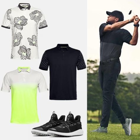 Here’s what is available from Steph Curry’s new golf line and what you’ll have to wait to buy Steph Curry Golf, White Floral Shirt, Tony Romo, Basketball Star, Rafa Nadal, Golf Apparel, Neon Design, Steph Curry, Golf Tournament