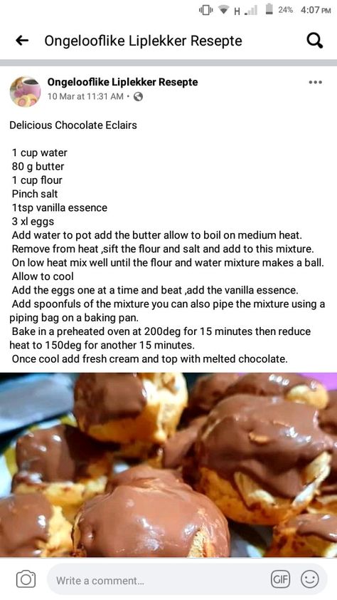 Best Eclairs Recipe, Classic Eclair Recipe, Eclairs Recipe, Butter Biscuits Recipe, Portuguese Dessert Recipes, British Bake Off Recipes, Bake Off Recipes, Eclair Recipe, Chocolate Cake Recipe Moist