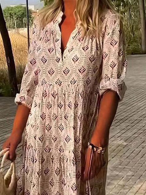 Casual Dress Summer, Outdoor Date, Maxi Dress Casual, Dress Geometric, Geometric Fashion, Spring Dresses Casual, Womens Long Dresses, Maxi Long Dress, Streetwear Mode