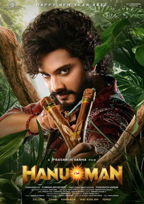 Hanu Man (2024) Poster-Action Adventure Fantasy- First Pan-Indian Superhero Film Hanu Man, Hanuman Movie, Badshah Rapper, Race Gurram, Hindi Poster, South Indian Movie, New Bollywood Movies, Prabhas Actor, Photo Naruto