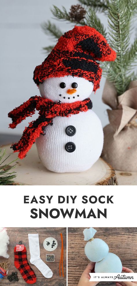 Homemade Snowman Decorations, Rice Snowman Sock Diy, Snowman Sock Craft, Diy Sock Snowman, Winter Snowman Craft, Snowman Socks, Sock Snowman Craft, Juleverksted For Barn, Craft Easter