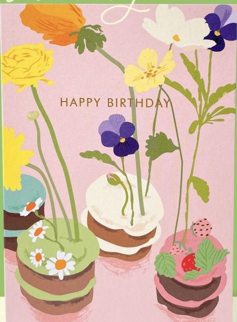 Happy Birthday Illustration Art, Hbd Card, Happy Birthday Postcard, Birthday Wishes Gif, Cute Birthday Wishes, Happy Birthday Illustration, Happy Birthday Woman, Birthday Greetings Funny, Birthday Greetings Friend