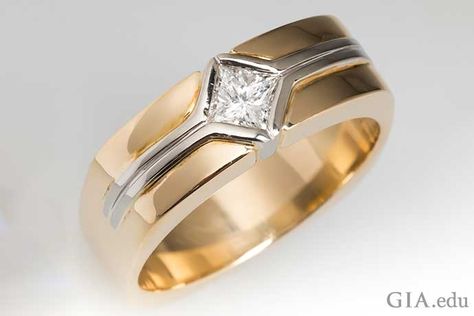 Princess Cut Diamond Band, Mens Engagement Rings Diamond, Mens Ring Designs, Couple Ring Design, Men's Wedding Rings, Fine Engagement Rings, Mens Diamond Wedding Bands, Wedding Rings Round, Diamond Band Ring