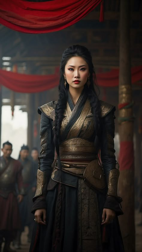 , #AI, #Iteration, #AD, #AI The General, Fantasy Asian, Asian Royalty, Princess Warrior Outfit, Asian Warrior, Japanese Female Warrior Outfit, Mongolian Woman, Samurai Woman, Korean Warrior Woman