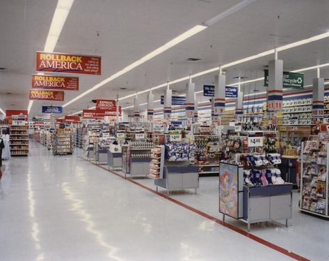 Photos of various Walmart stores from the early 1990s - Album on Imgur Bittersweet Nostalgia, Walmart Aesthetic, School Interiors, Lancaster California, Vintage Grocery, Walmart Stores, Great Aesthetic, Johnny Rockets, Familiar Places