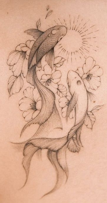 Fish Floral Tattoo, Fish, Tattoos, Floral, Quick Saves