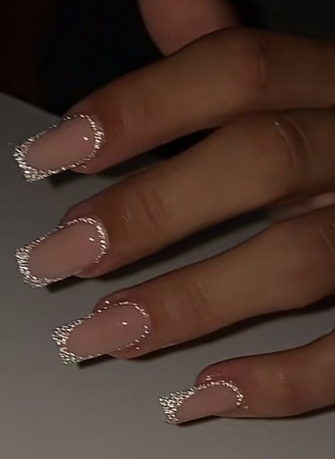 New Years Square Acrylic Nails, 21 Birthday Nails Short, New Year Nails Coffin, Glitter Around Nails, Birthday Autumn Nails, Short Nails For New Years, Short Autumn Nails 2023 Trends, New Years Coffin Nail Designs, End Of Year Nails