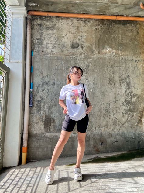 #crocs #bae #philippines #outfits #ootd #basicootd #biker #cycling #shorts Biker Shorts And Crocs Outfit, Crocs And Shorts Outfit, Crocs Women Outfit, Crocks Shoes Outfit, Crocs Summer Outfits, Crocs Fashion Outfit, Crocs Outfits Women, Crock Shoes Outfit, Outfit Ideas With Crocs