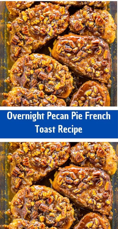 An easy and absolutely delicious recipe for Overnight Pecan Pie French Toast! It’s the perfect breakfast or brunch recipe for the holidays! Make it the night before then just wake and bake!Happy Friday! The weekend is just hours away and you know what that means, right?! Pecan Pie French Toast, Brunch Essentials, Holiday Brunch Recipes, French Toast Bake Overnight, Christmas Breakfast Recipe, Overnight French Toast, Brunch Recipe, Wake And Bake, Holiday Brunch