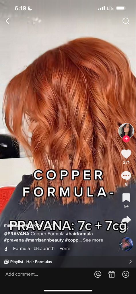 Copper Red Hair Formula, Pravana Color Formulas, Pravana Copper Formula, Pravana Hair Color Chart Chromasilk, Pravana Formulas, Copper Formula, Red Hair Formulas, Bright Copper Hair, Pravana Hair Color