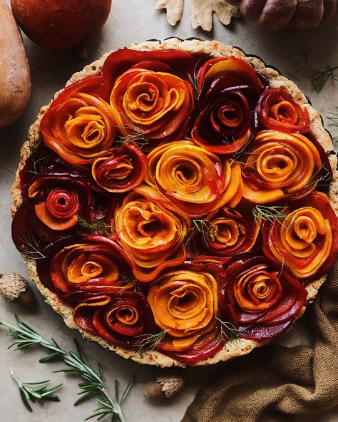 Savory Cheddar Tart with Beets and Fall Squash Recipe — Lily Morello Marinated Beets, Honeynut Squash, Pumpkin Tarts, Fluffy Dinner Rolls, Savory Cheese, Dinner Rolls Recipe, Pastry Shells, Savory Tart, Roasted Beets