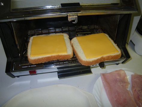 2 Minute Toaster Oven Grilled Ham and Cheese Sandwich : 5 Steps - Instructables Grilled Cheese In Toaster, Grilled Ham And Cheese Sandwich, Toaster Oven Recipes, Grilled Ham And Cheese, Grilled Ham, Ham And Cheese Sandwich, Cheese Toast, Cheese Sandwich, Cheese Sandwiches