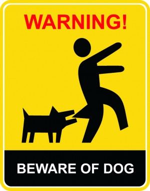 Liability: 5 facts every dog owner should know! Dog Warning Signs, Beware Of Dog, Retro Metal Signs, Vintage Tin Signs, Dog Biting, Mad Dog, Dog Signs, Vintage Bar, Vintage Metal Signs