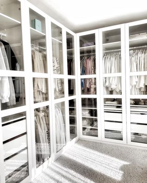 Home Ideas & Inspiration - IKEA Ikea Dressing Room, Dressing Ikea, Ikea Komplement, Armoire Pax, Pax System, Affordable Bedroom, Pax Wardrobe, Shoe Shelves, Wardrobe Solutions