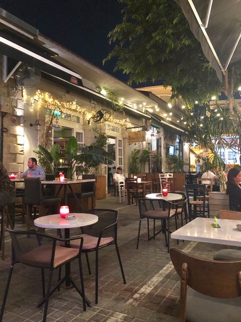 #limassol #cyprus #cypern #street #night #nightlife #restaurant #bar #light #aesthetic Nightlife Restaurant, Cyprus Food, Sinai Peninsula, North Cyprus, Limassol Cyprus, Light Aesthetic, Summer Trip, Mediterranean Sea, Limassol