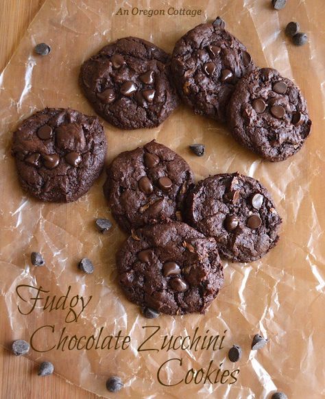 Got zucchini? Fudgy Chocolate Zucchini Cookies :: An Oregon Cottage Zucchini Recipes Chocolate, Double Chocolate Zucchini Cookies, Low Calorie Zucchini Brownies, Paleo Zucchini Brownies, Oat Flour Chocolate Zucchini Muffins, Chocolate Zucchini Cookies, Oregon Cottage, Zucchini Cookies, Gf Flour