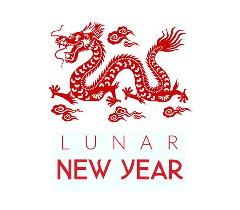 Lunar New Year falls on February 10 in 2024 and is the year of the wood Dragon. Lunar Year 2024, Happy Lunar New Year 2024 Design, Lunar New Year 2024, Year Of Dragon 2024, Lunar New Year Dragon Wallpaper, Lunar New Year Dragon, Year Of The Dragon 2024 Logo, Dragon Lunar New Year Design, Lunar New Year Graphic Design