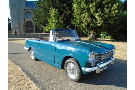 1969 Triumph Herald 13/60 Convertible.   Valencia Blue over Biscuit interior with a Black hood. Triumph Herald, Triumph Cars, Black Hood, Lots For Sale, Peterborough, Car Auctions, British Cars, Valencia, A Black