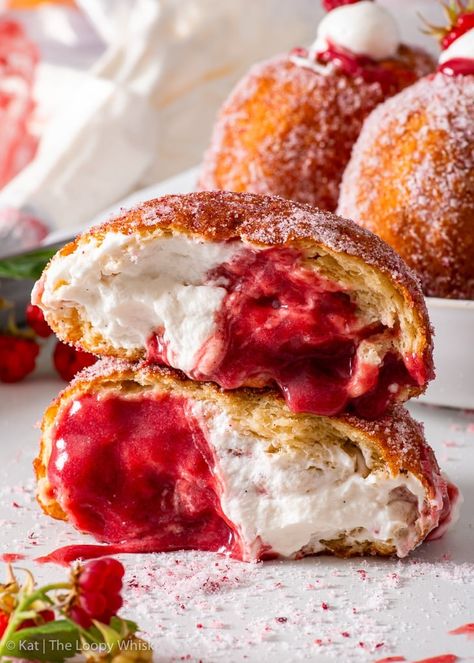 Donuts Gluten Free, The Loopy Whisk, Loopy Whisk, Raspberry Curd, Gluten Free Doughnuts, Doughnut Recipes, Desserts Summer, Speed Foods, Gluten Free Donuts