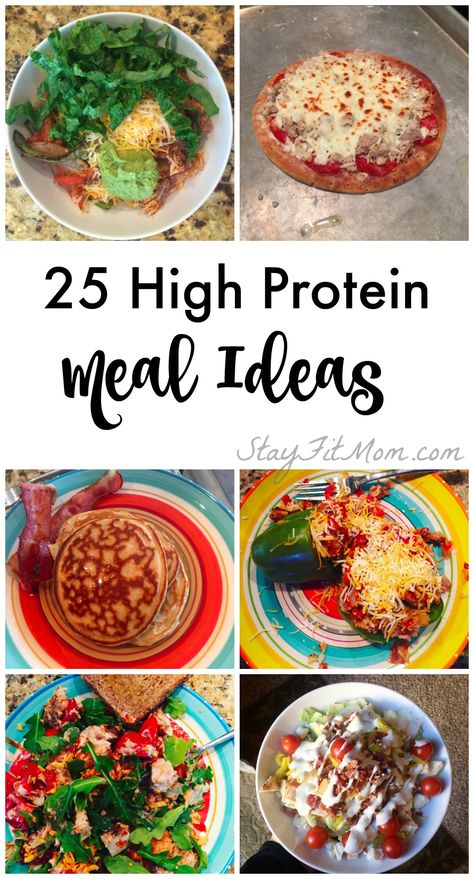 25 Easy, High Protein Meal Ideas - Stay Fit Mom High Protein Meal Ideas, Protein Meal Ideas, Fitness Box, Stay Fit Mom, Macro Counting, Easy High Protein Meals, High Protein Meals, Macros Diet, High Protein Meal