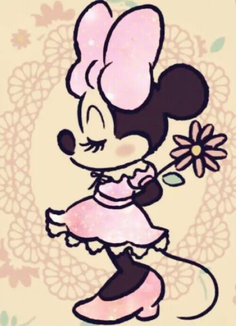 Minnie love Minnie Mouse Drawing, Minnie Mouse Theme Party, Disney Cuties, Minnie Mouse Images, Mouse Drawing, Kawaii Disney, Mickey Mouse Wallpaper, Mickey Mouse Cartoon, Mickey Mouse And Friends