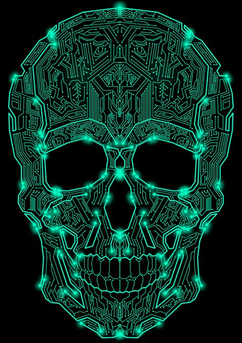 Circuit Skull Circuitry Art, Learning Coding, Skull Images, Coding Classes For Kids, First Kid, Learn Coding, Coding Class, Tech Art, Arte Cyberpunk