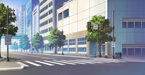 Commission - Visual Novel 2015 on Behance Vn Background, Mha Scenery, City Background Illustration, Visual Novel Background, City Street Background, Visual Novel Game, Background Futuristic, Novel Game, Street Background