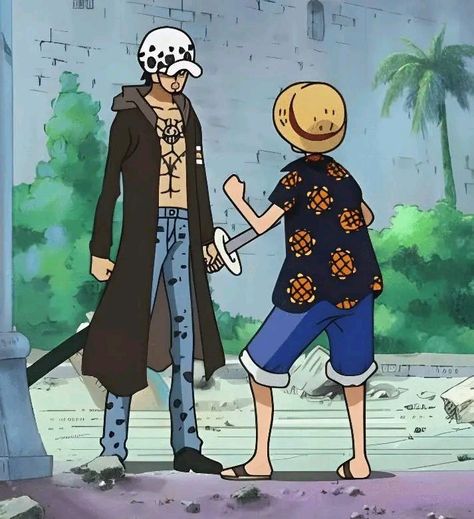 #OnePiece | Law and Luffy Icon Cursed Icons, Law Luffy, Trafalgar D Water Law, One Piece Aesthetic, One Piece Meme, One Piece Nami, One Piece Ship, One Piece Funny, Trafalgar Law